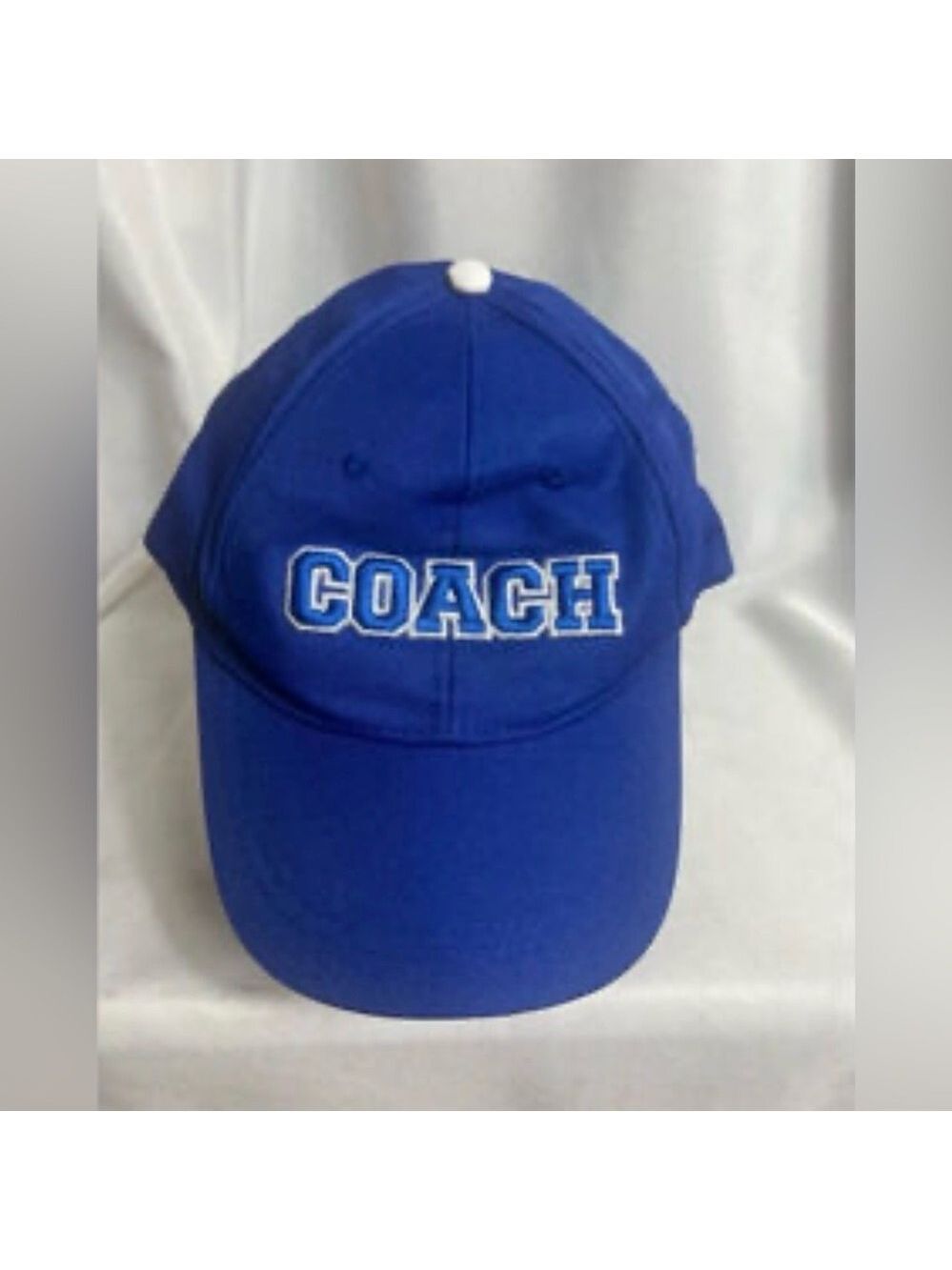 Blue Baseball Cap with Curved Brim
